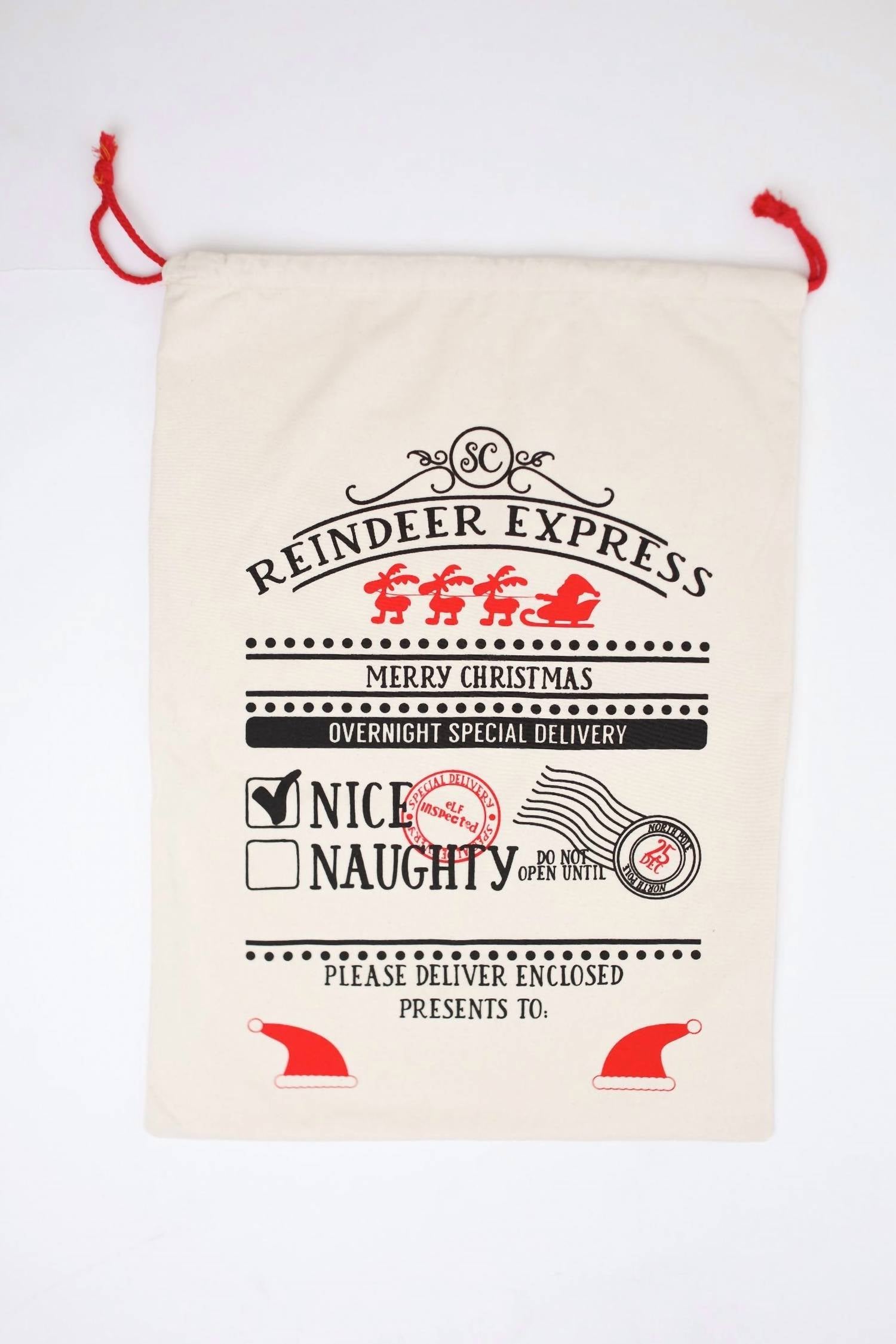White Label - Reindeer Express Santa Sack