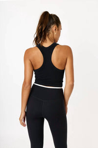 Cream Yoga - Mia High Neck Built-in Bra Tank Top