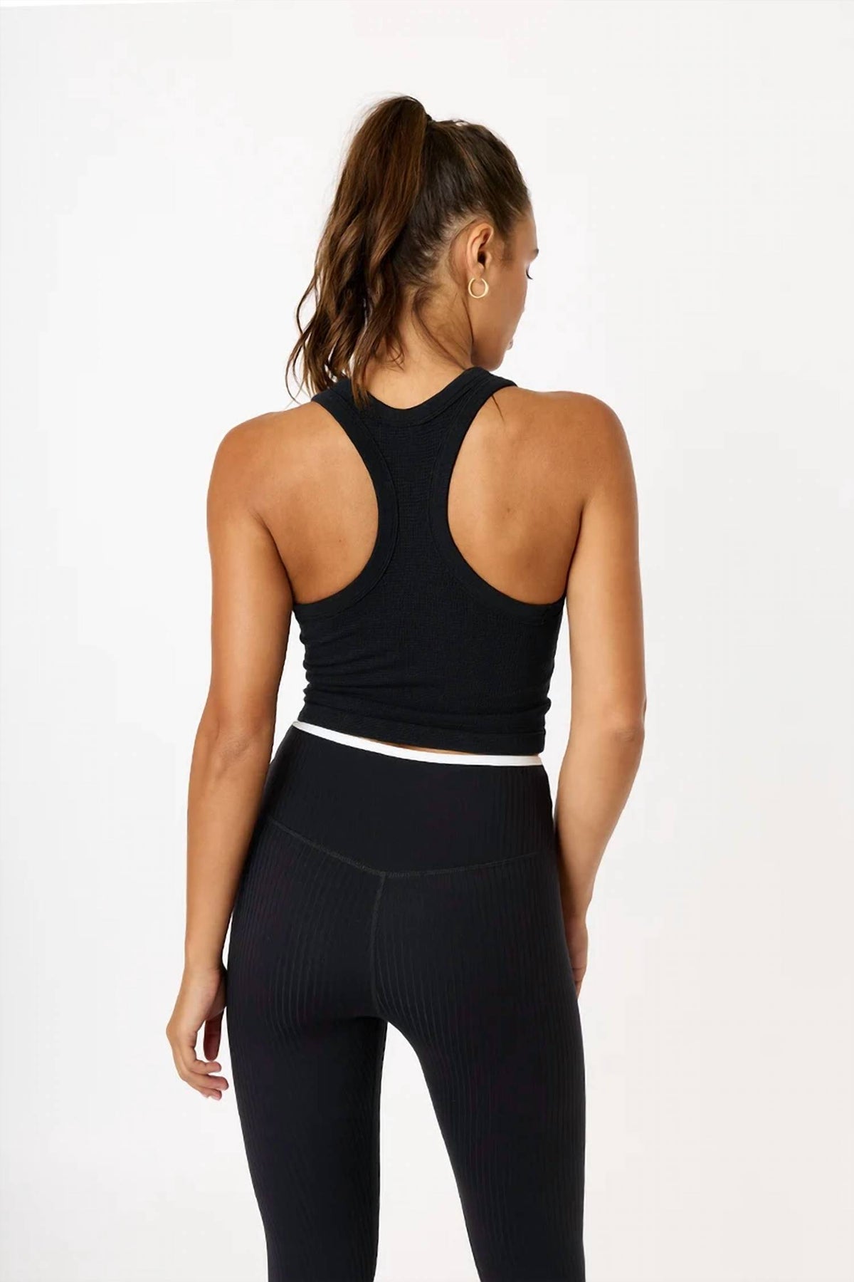 Cream Yoga - Mia High Neck Built-in Bra Tank Top