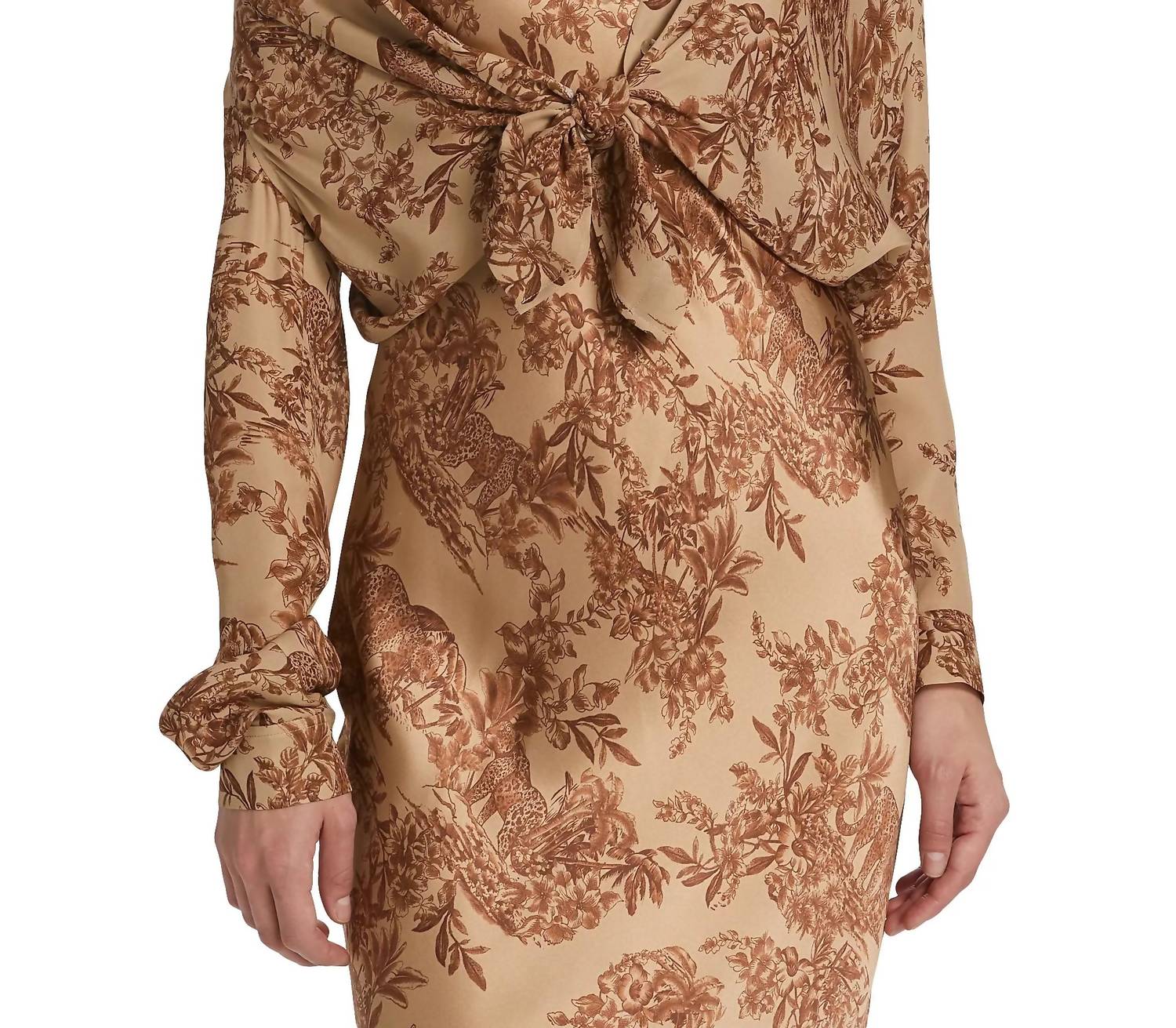 L'Agence - Nina Safari Print Silk Blouse