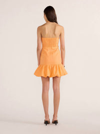 MINKPINK Charlotte Bubble Mini Dress in orange - women's dress - alternate view