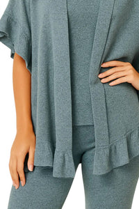 French Kyss - Ruffle Contton Blend Poncho