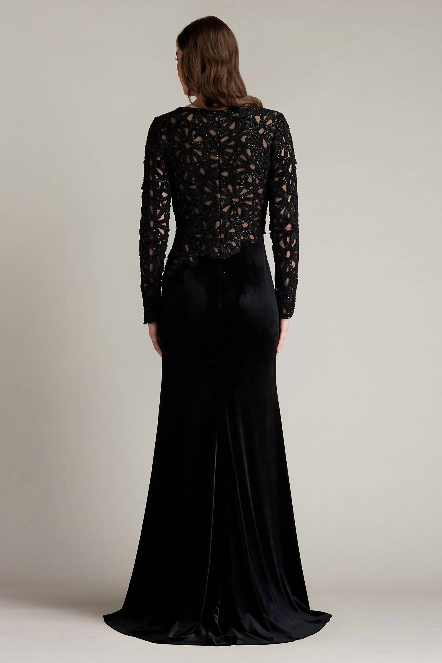 Tadashi Shoji - Sinnott Chenille Embroidered Gown