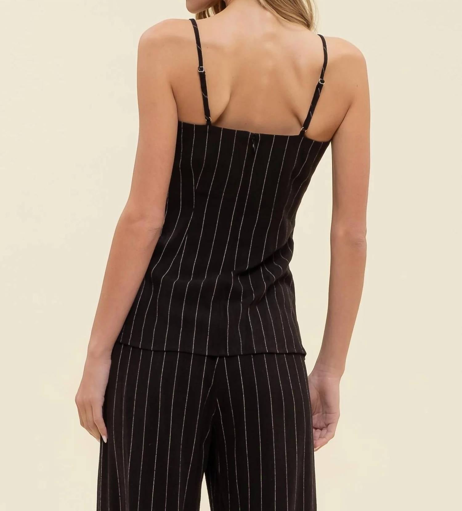 The Workshop Studio - Pinstripe Cami Top