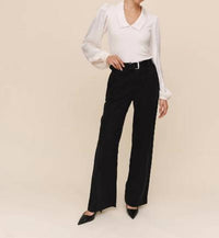 Bella Dahl Collared V-neck Top in winter white - women's top - view 4
