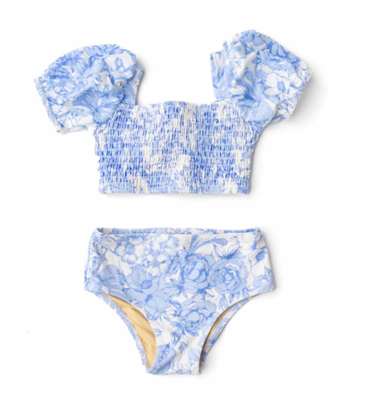 Shade Critters - Smocked Puff Sleeve Two Piece Swimsuit