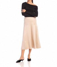 Fifteen Twenty - Blythe Faux Suede Midi Skirt