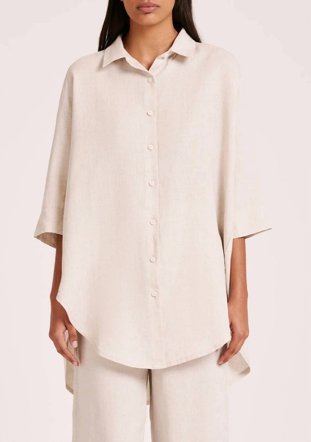 Nude Lucy - Lounge Linen Longline Shirt