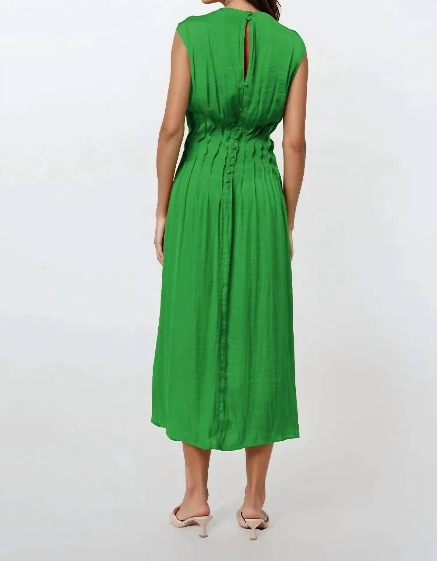 Naked Zebra - Silky Pleated Midi Dress