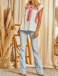 Savanna Jane - Embroidered Lace Top - Plus