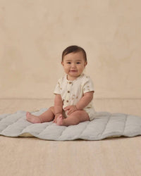 Quincy Mae - Girls Short Sleeve Woven Romper