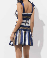 Adelyn Rae - ADELINE BOW STRAP STRIPE TOP