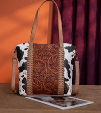 Montana West - Women's Tooled Collection Concealed Carry Tote Crossbody Bag