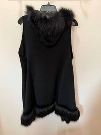 Keren Hart - Women's Faux Fur Trim Long Hooded Vest