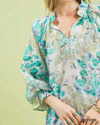 Umgee - Watercolor Floral Blouse