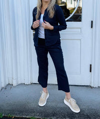 Pure Amici - Cropped Linen Pants