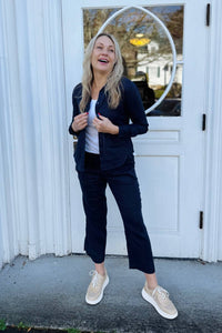Pure Amici - Cropped Linen Pants