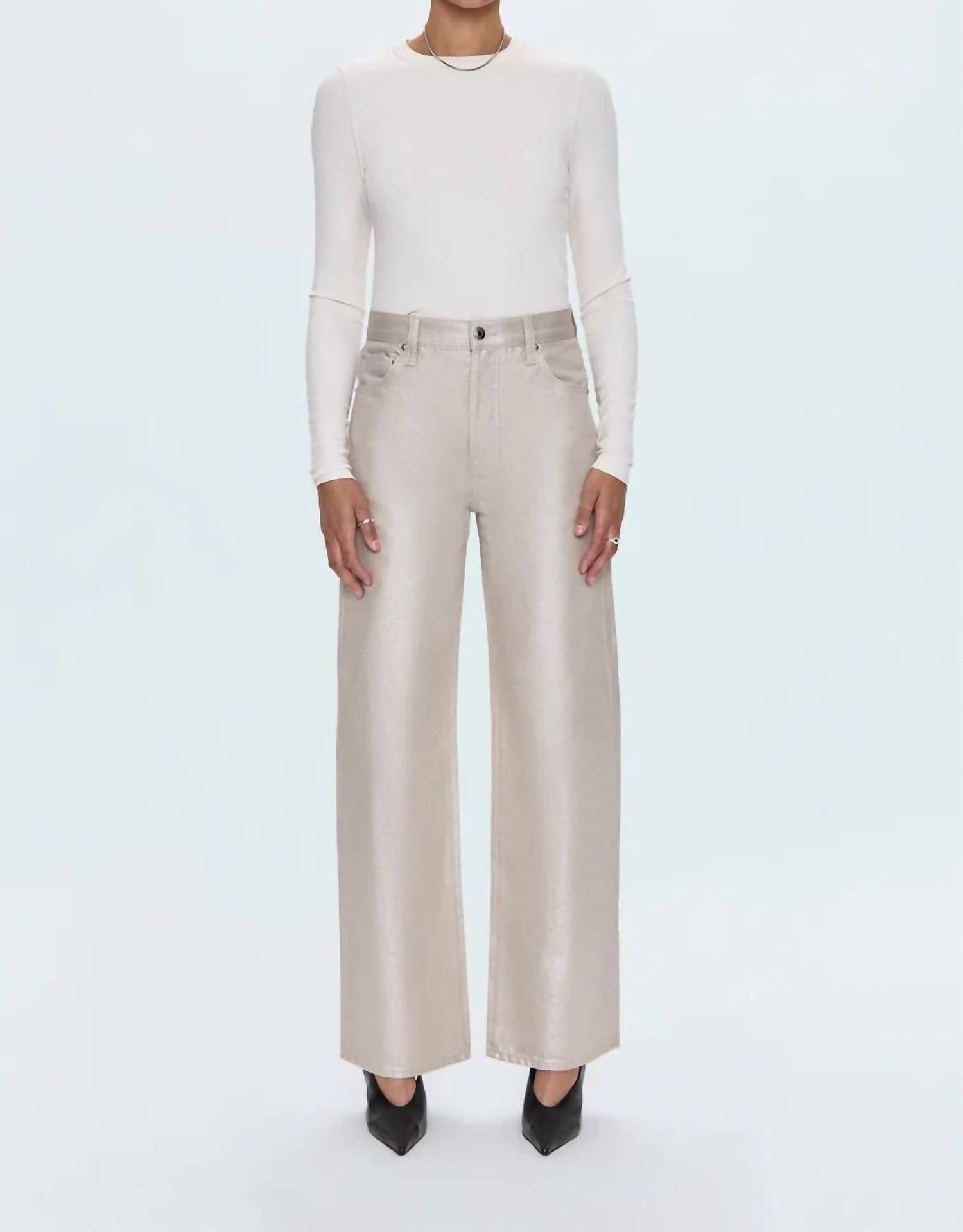 Pistola - Tate High Rise Bowed Wide Leg Jean