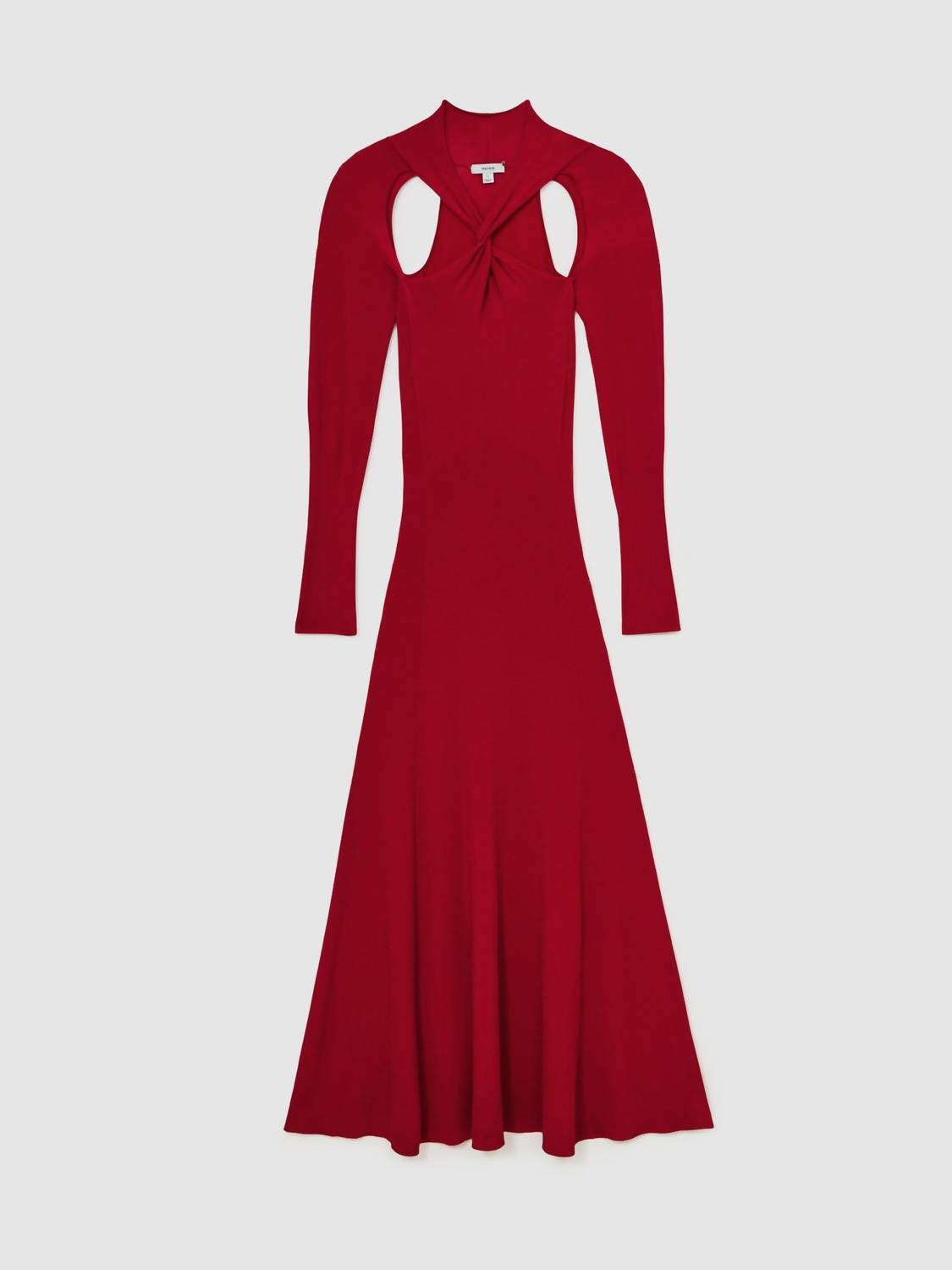 Reiss Vivienne Cut Out Knitted Dress in red - women's dress - view 5