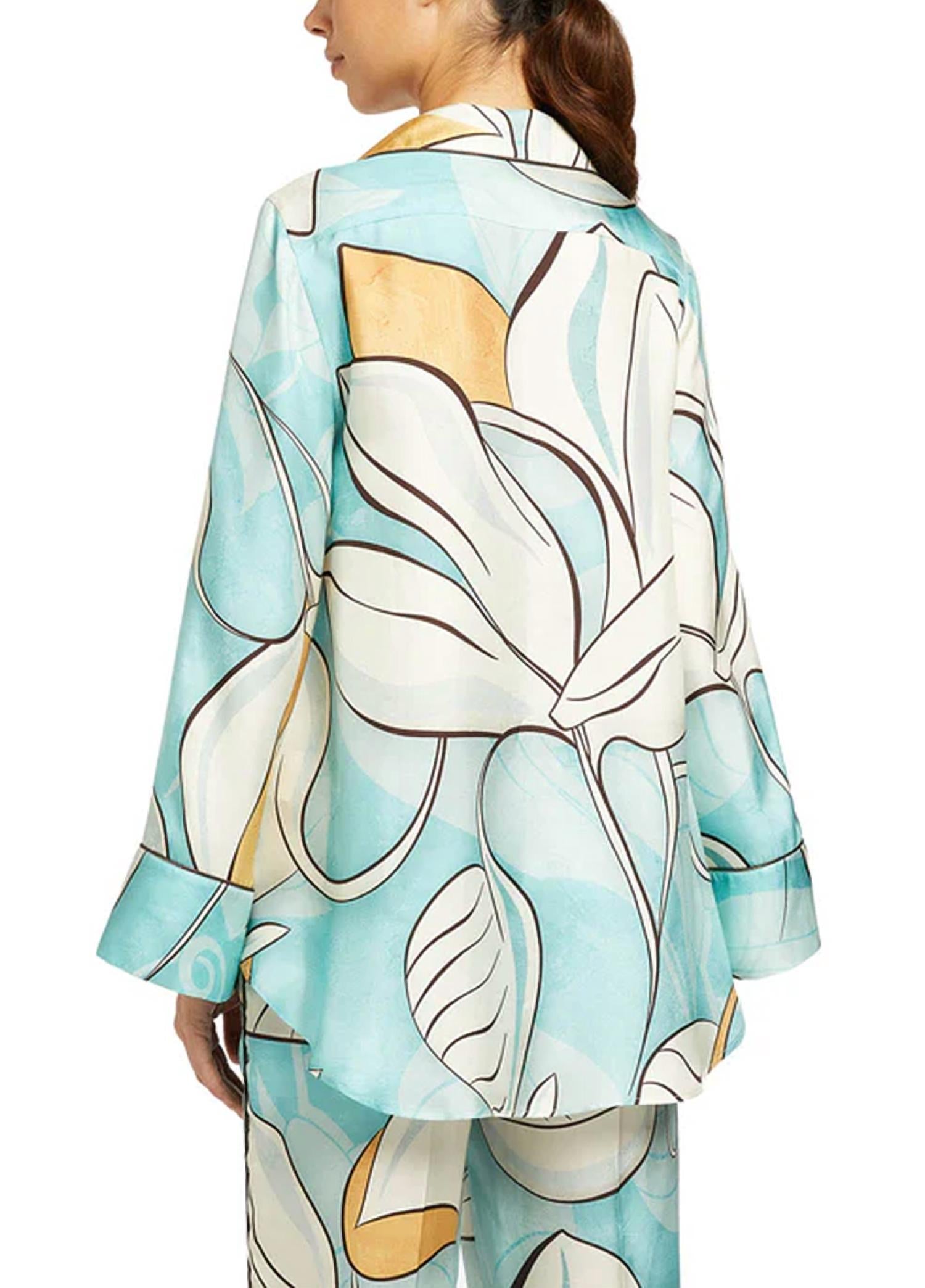 F.R.S. For Restless Sleepers - Emera Geometric Leaves Shirt And Doride Pant Set