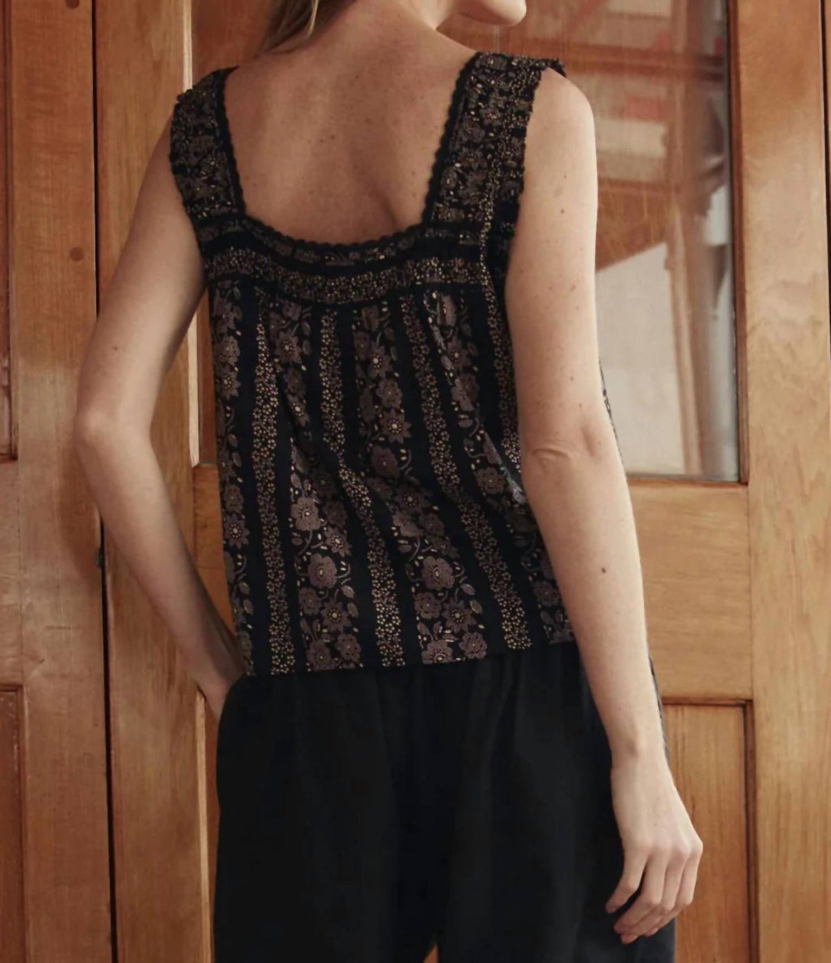 The Great. - Victorian Pleat Tank Top
