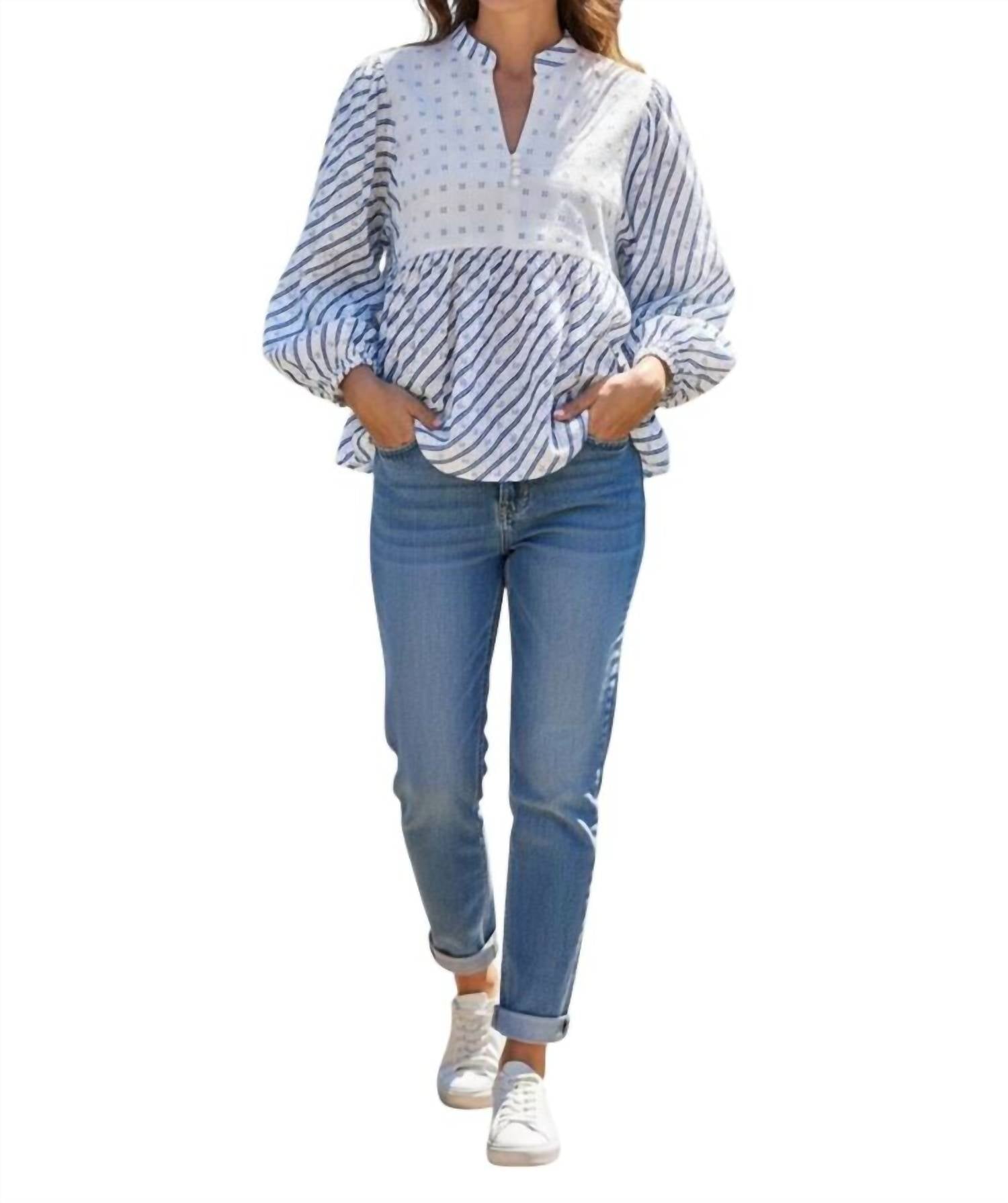 Oliphant - Puff Sleeve Mandarin Balloon Top