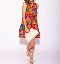 Sugarlips - Women's Fun Floral Shift Tiered Mini Dress