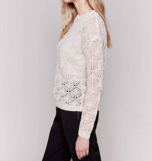 Charlie B - Long Sleeve Crew Neck Crochet