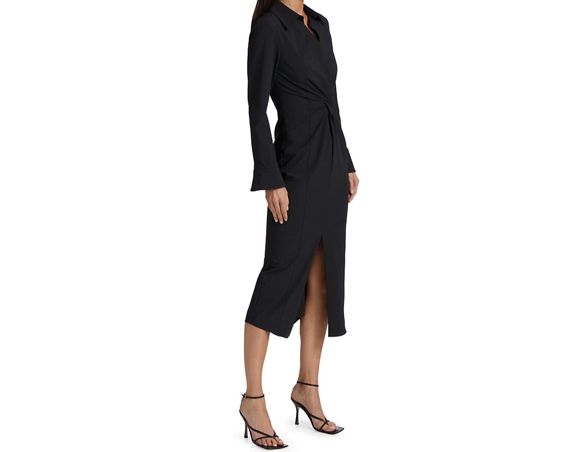 Mckenna Long Sleeves Collared Midi Dress