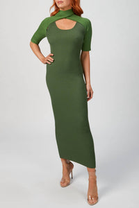 LOOP LAYERED KNIT DRESS