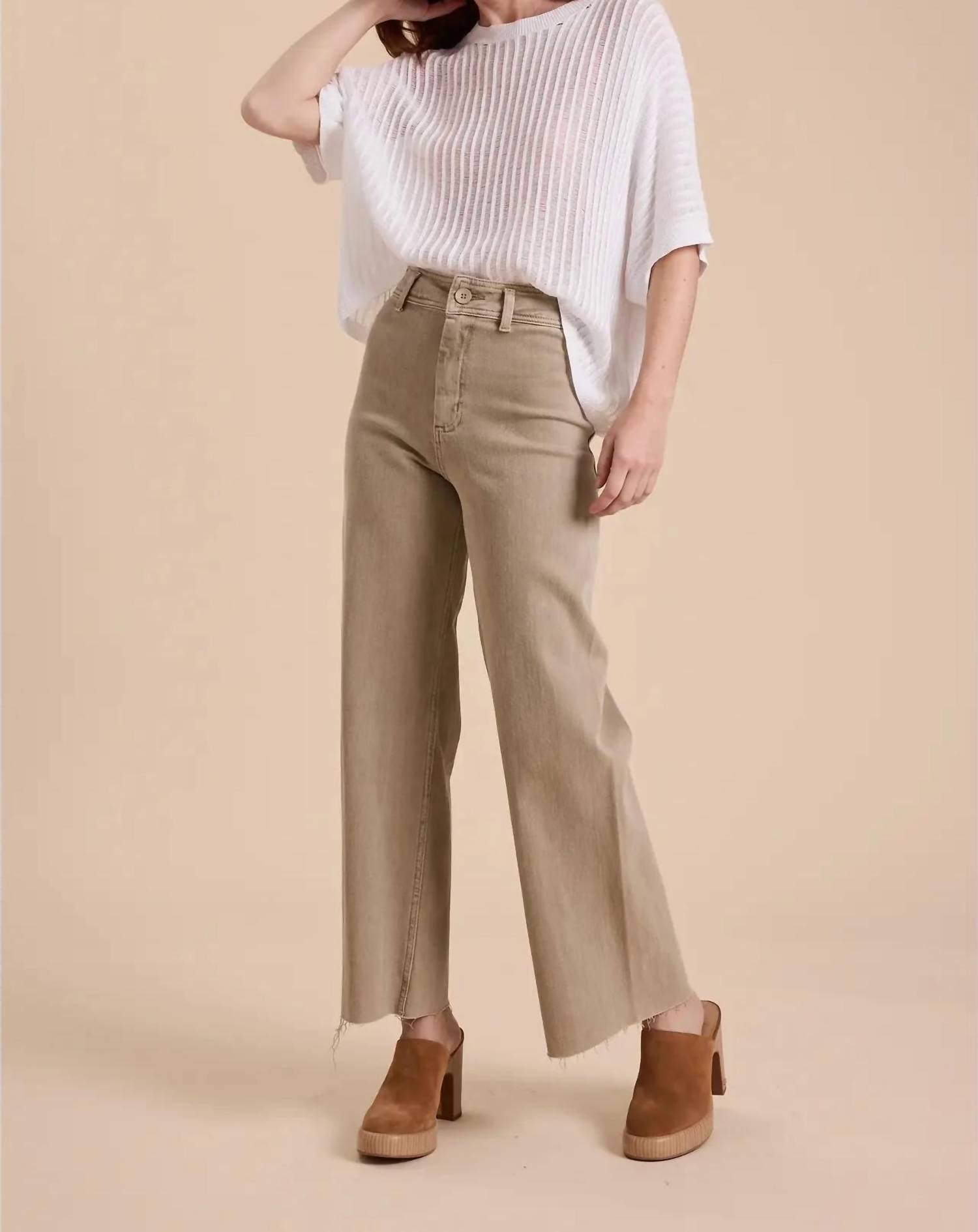 Miou Muse - Straight Wide Leg Denim Pants