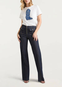 Cinq A Sept - Studs Denim Boot Tee