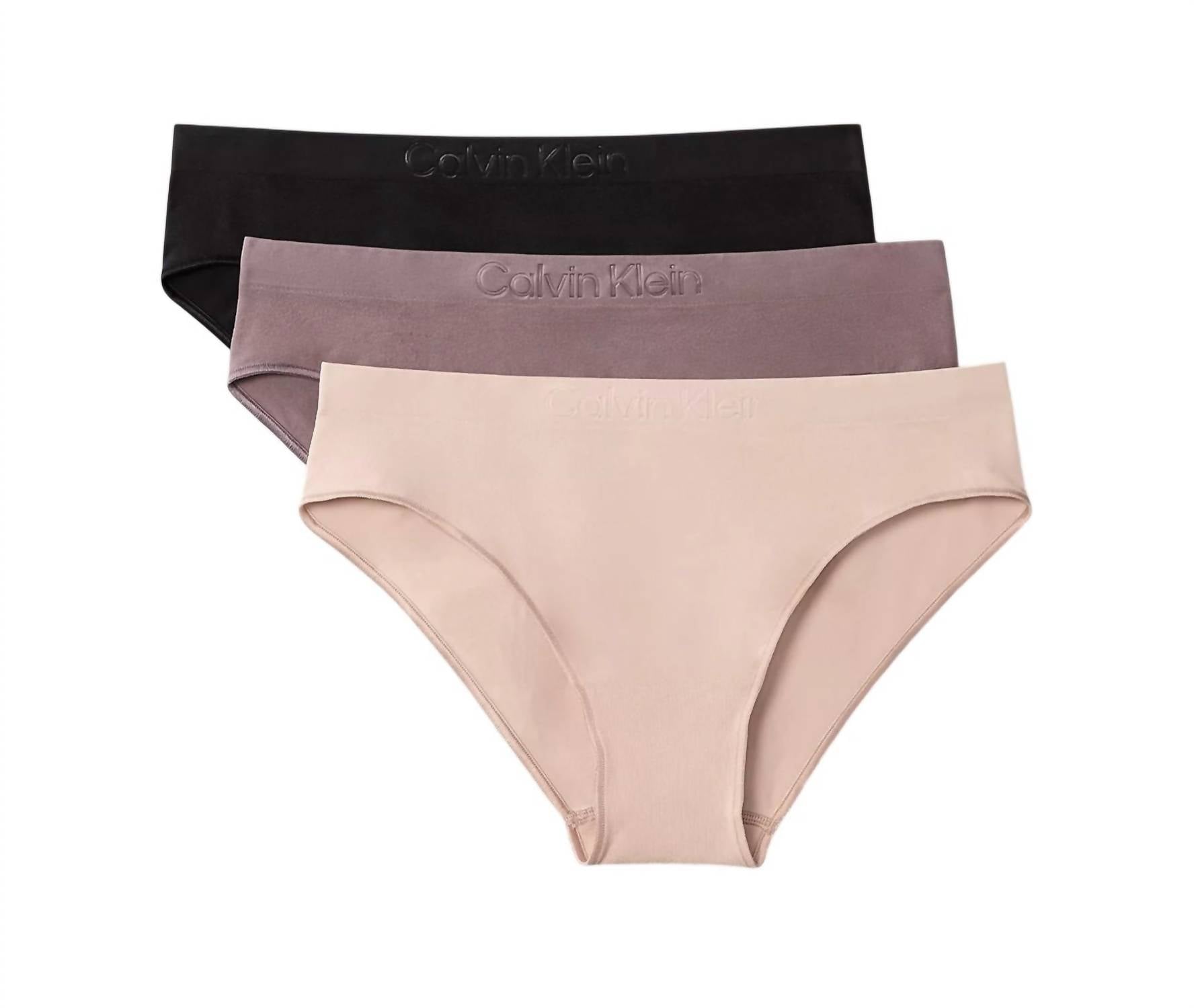 Calvin Klein - Women's Bonded Flex 3-pack Mid Rise Bikini Bottom