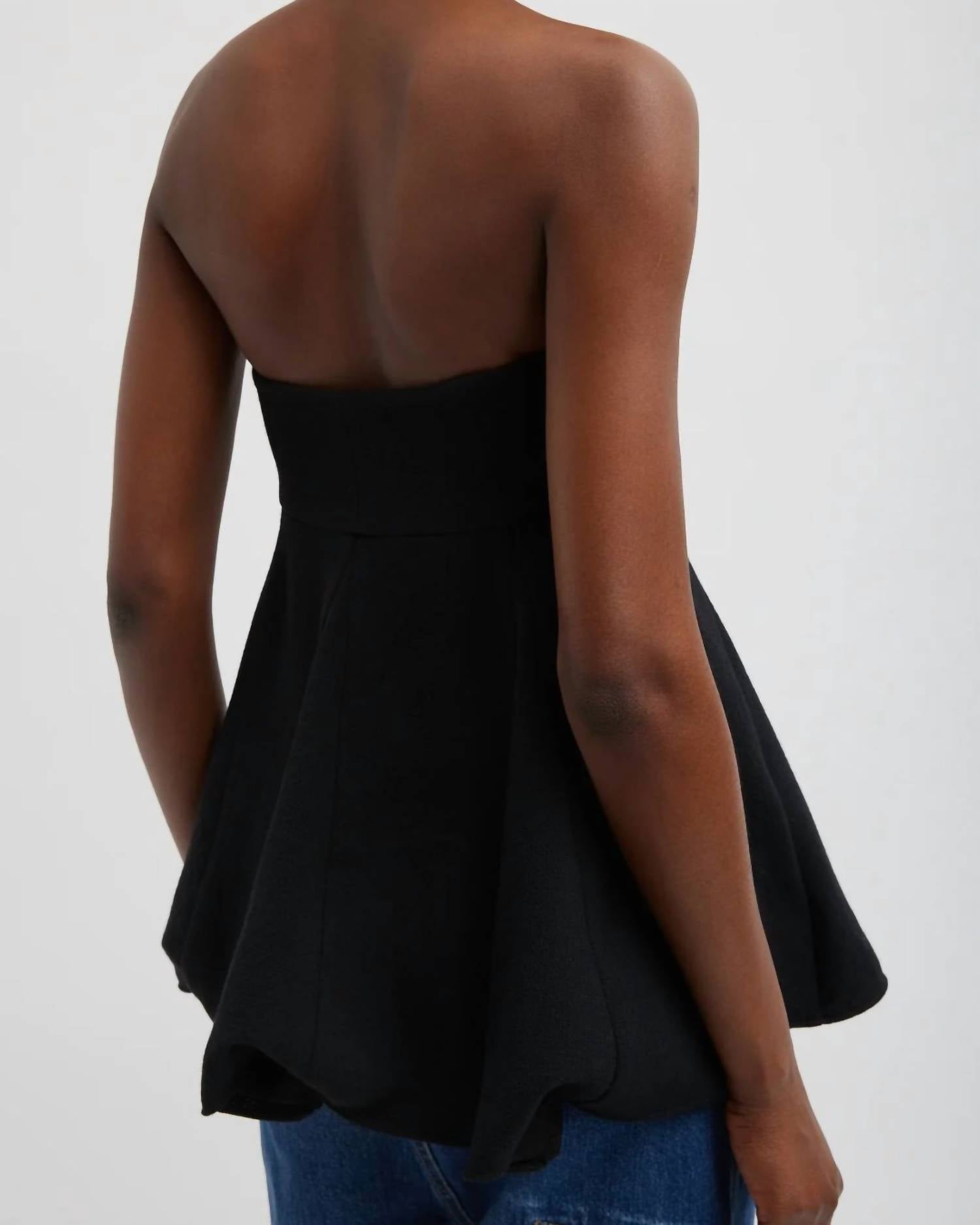 Tibi - Melee Crepe Strapless Top