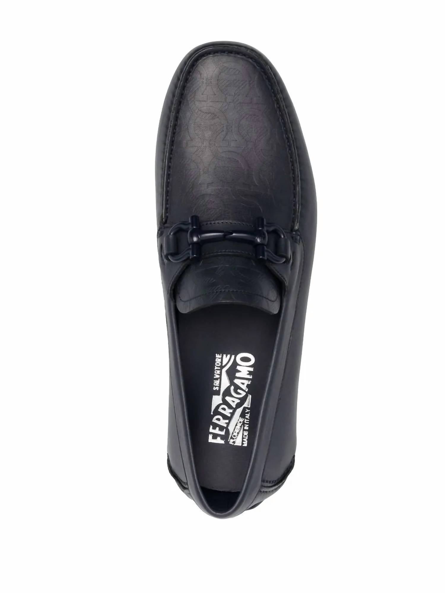 Salvatore Ferragamo - Men's Embossed-logo Leather Loafers