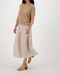 Spanner - Lurex Stripe Utility Skirt