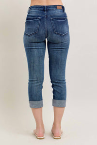 Judy Blue - Mid Rise Cuffed Capri Jean