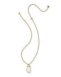 Kendra Scott Women's Alexa Locket Short Pendant Necklace in vintage gold - women's jewelry - alternate view