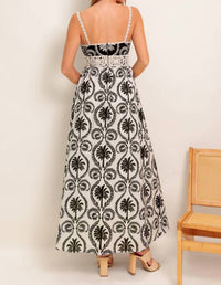 Flying Tomato - Printed Woven Maxi Dress