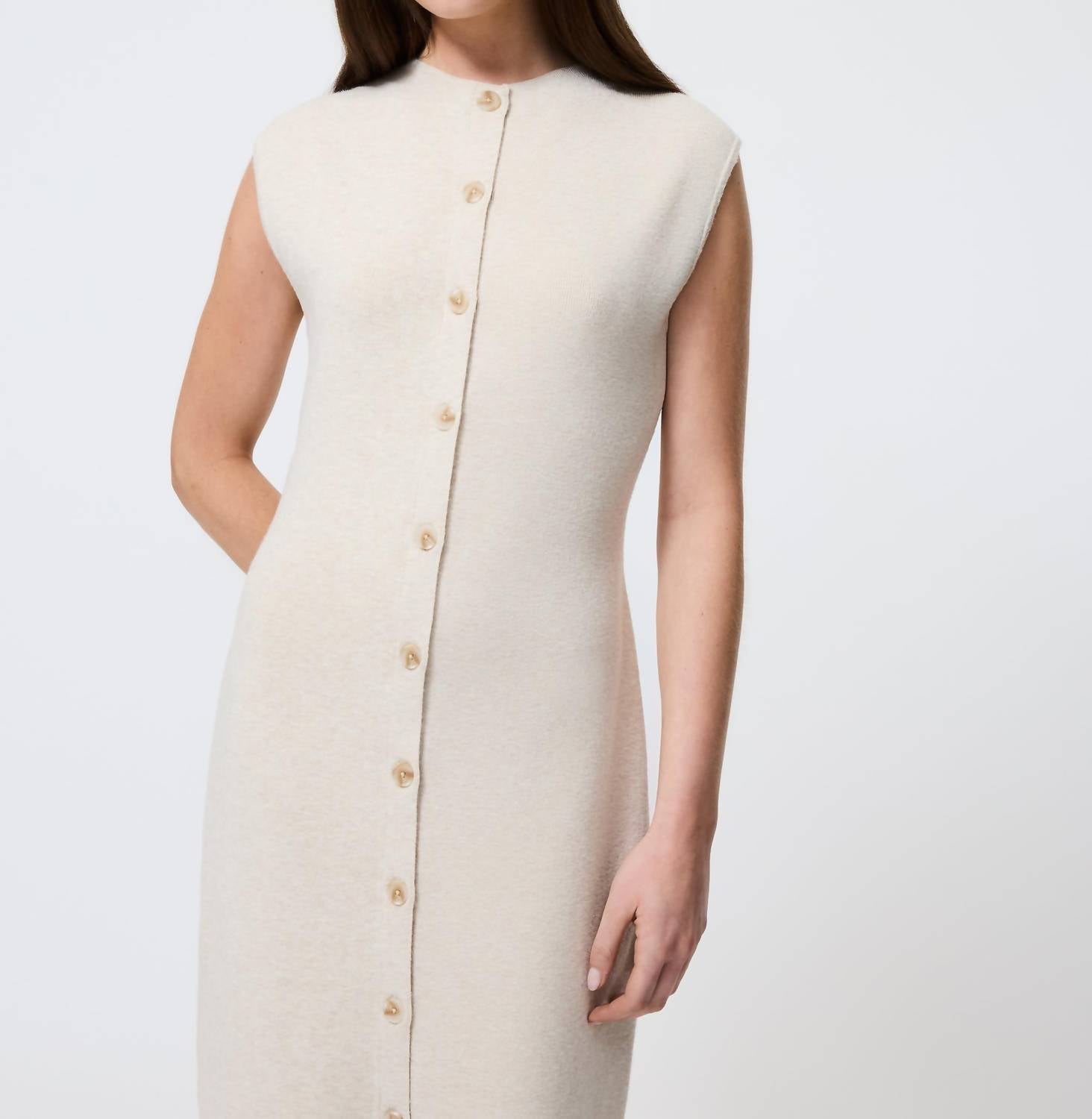 French Connection - Marley Knit Buttondown Midi Dress