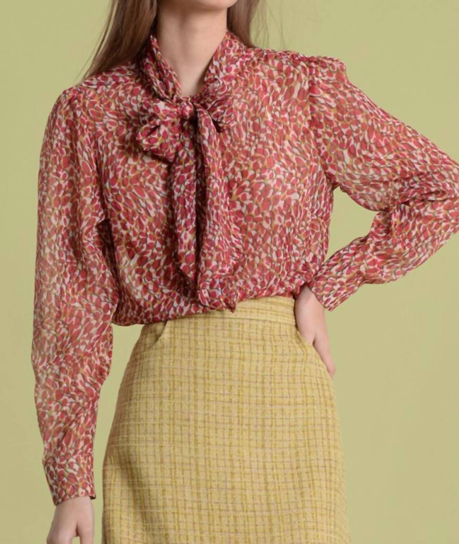 Molly Bracken - Stand Collar To Tie Shirt