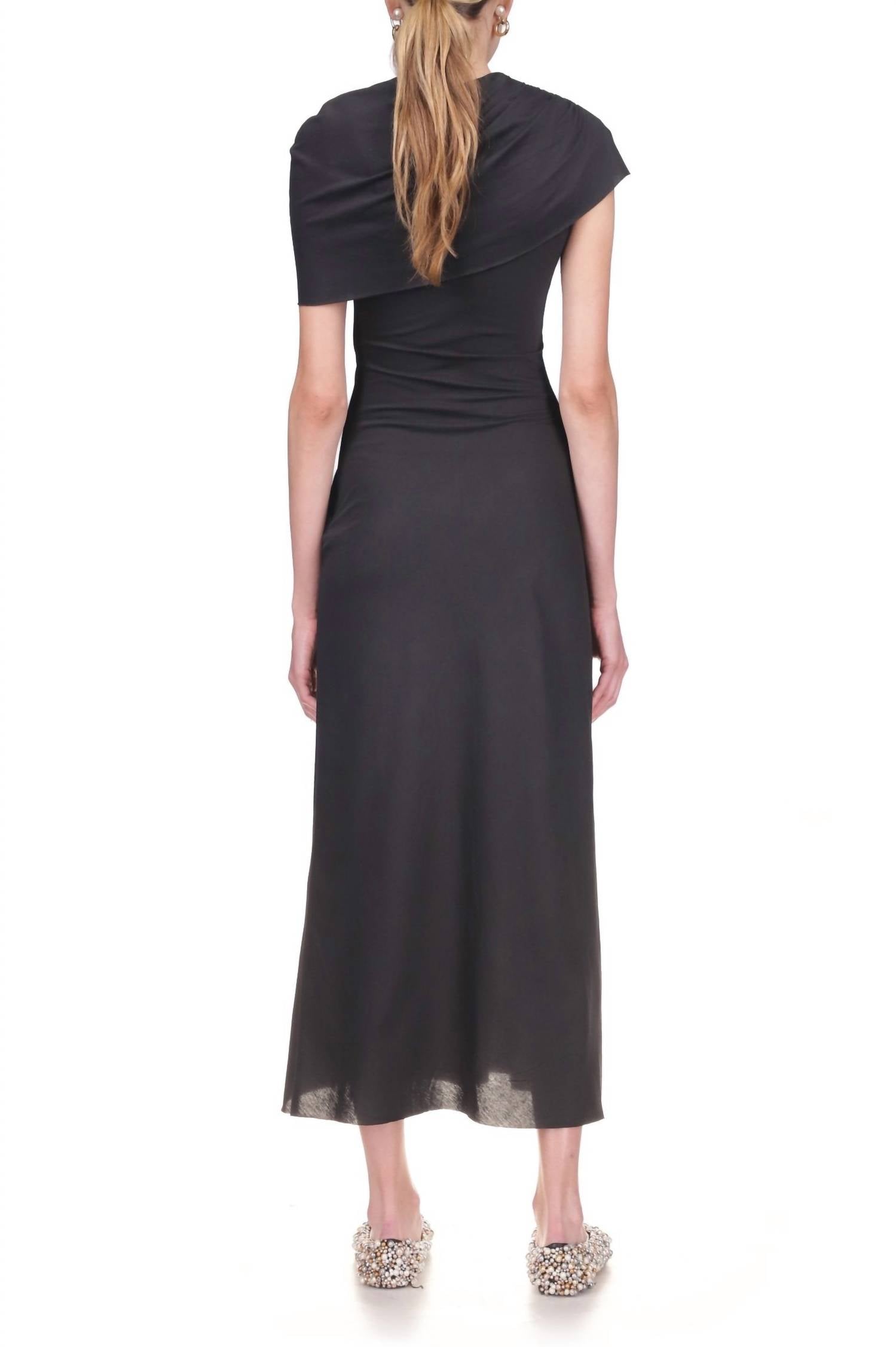 Marina Moscone - Short-sleeved Sarong Dress