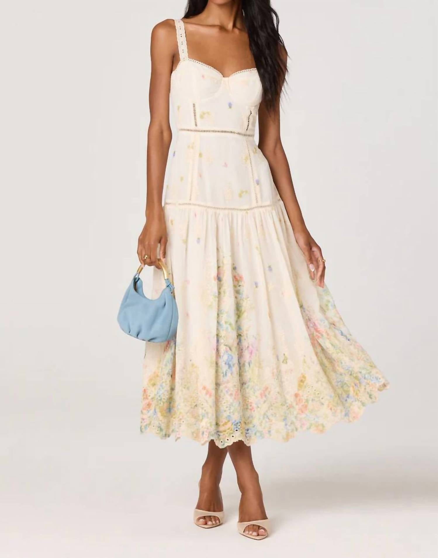 Astr - Pellagia Multi Floral Midi Dress