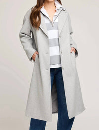 Gentle Fawn Agatha Coat in heather grey - women's jacket - detail view