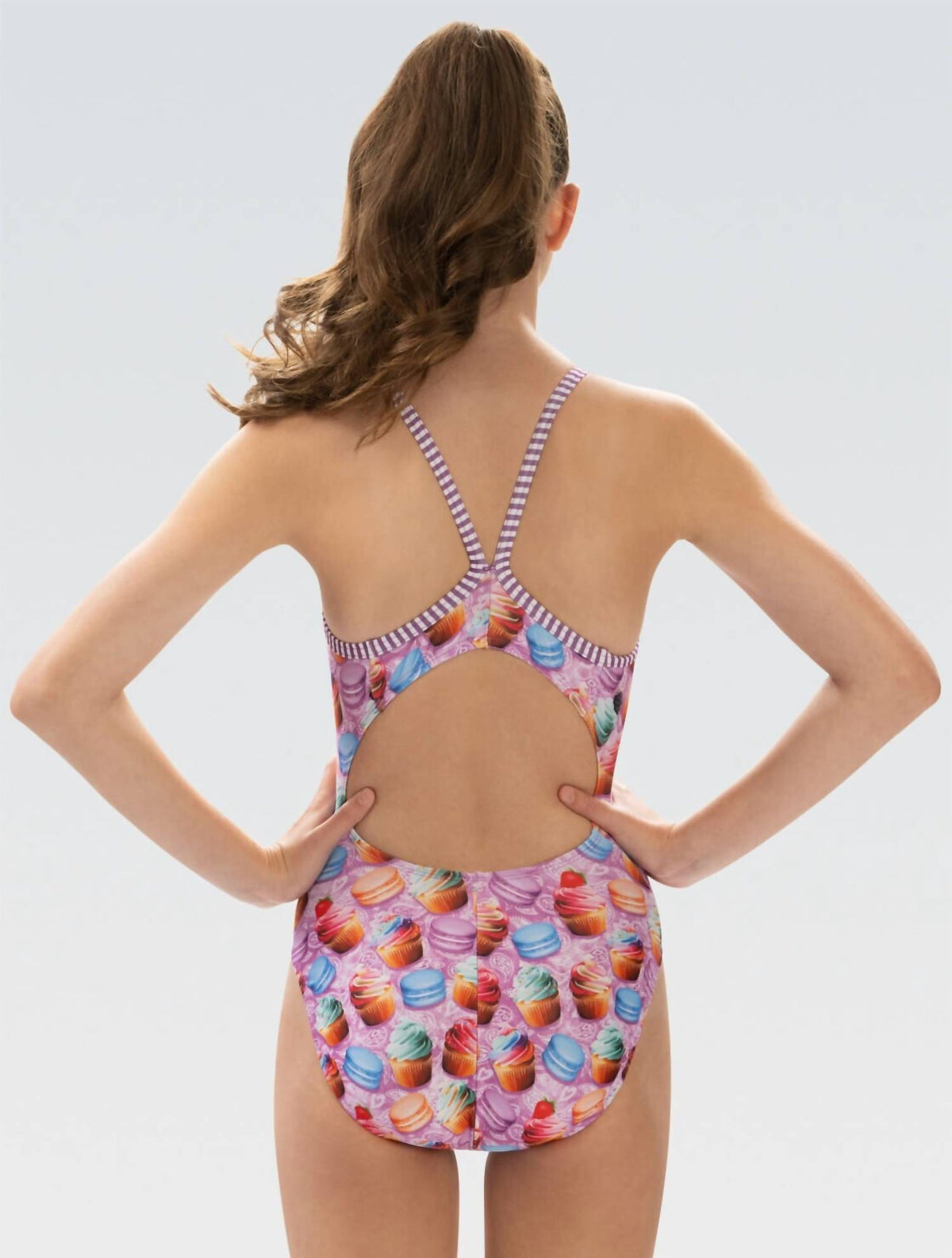 Dolfin Women's V-back One Piece Swimsuit in bon appetit - women's swimwear - detail view
