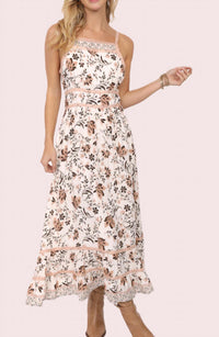 Sadie & Sage Willa Floral Maxi Dress in ivory multi - women's dress