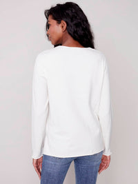 Charlie B - V-neck Knit Sweater For Women
