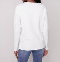 Charlie B - V-neck Knit Sweater For Women