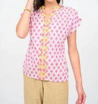 Ivy Jane - Trellis Stitched Popover Top