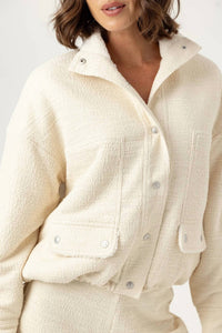 sundays Dreya Sherpa-lined Jacket in coconut milk - women's jacket - view 5